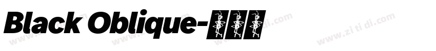 Black Oblique字体转换